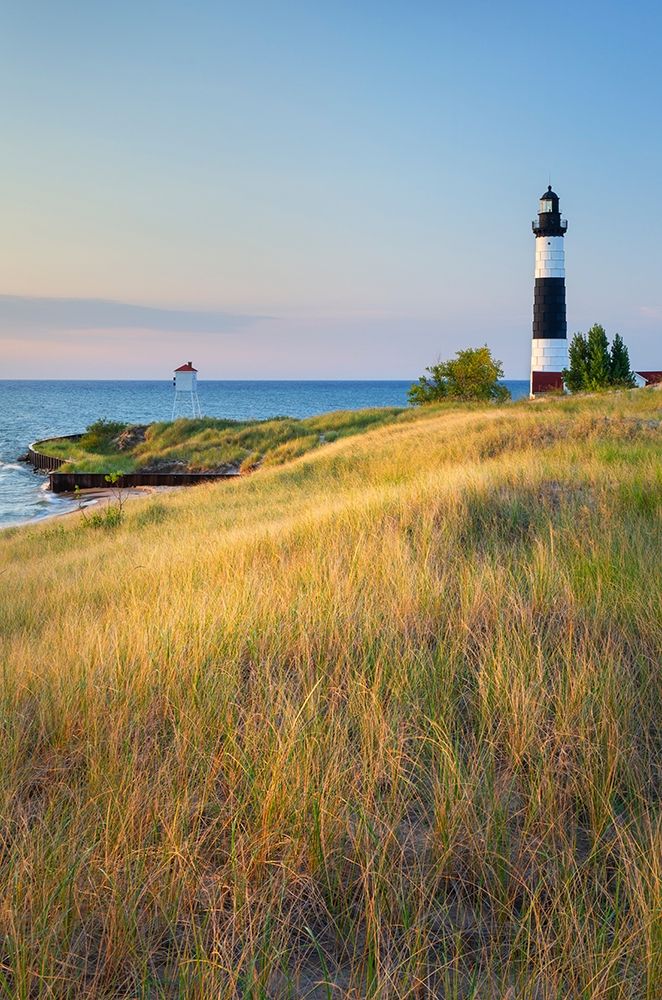 Big Sable Point Lighthouse on the eastern shore of Lake-Michigan Ludington State Park-Michigan art print by Alan Majchrowicz for $57.95 CAD